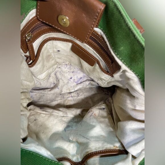 Michael Kors - Vintage Canvas Green Hobo Bag - Picture 8 of 8